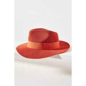 By Anthropologie Women’s Rowan Rancher Hat Orange Resort Wide-Brim Fedora